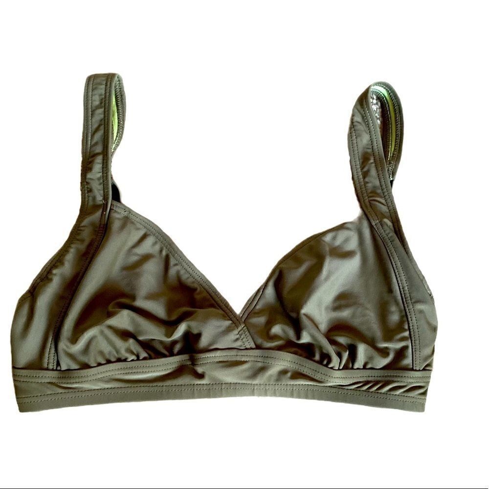 Athleta Swimsuit Bikini Top Underwired Green